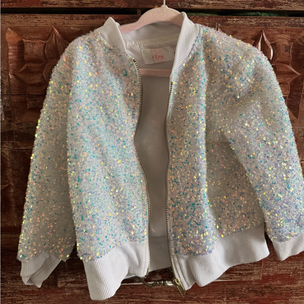 Sparkly white jacket 4t